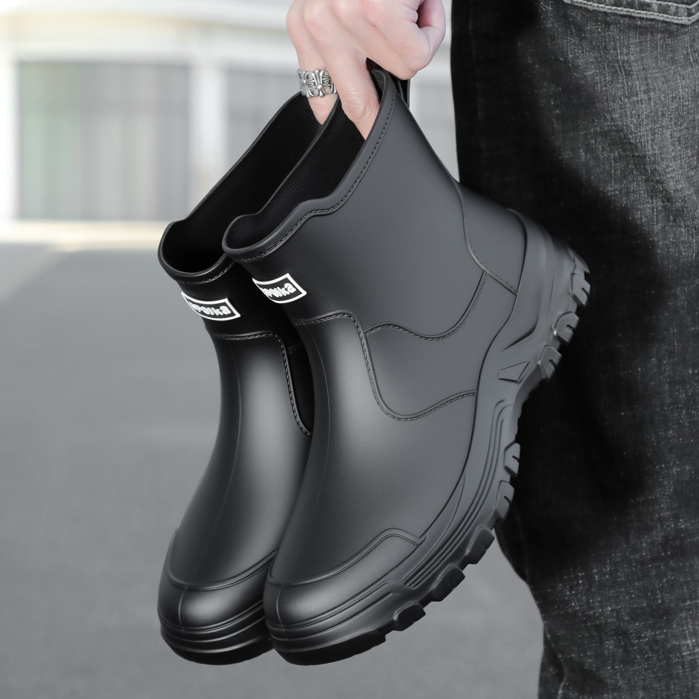 Fishing Equipment For Kids - Fashionable new style men's mid-calf rain