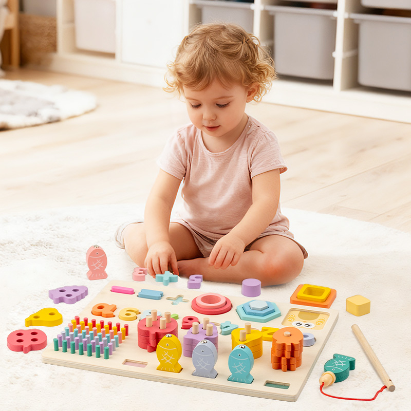 Wooden Multifunctional Logarit - đánh giá và giá Fishing Equipment For Kids