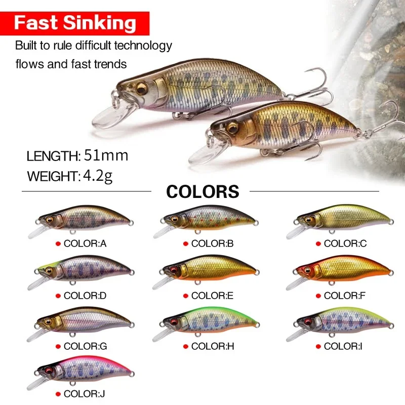 1pc Japan Design 51mm 4.2g Sin - đánh giá và giá Fishing Equipment For Trout