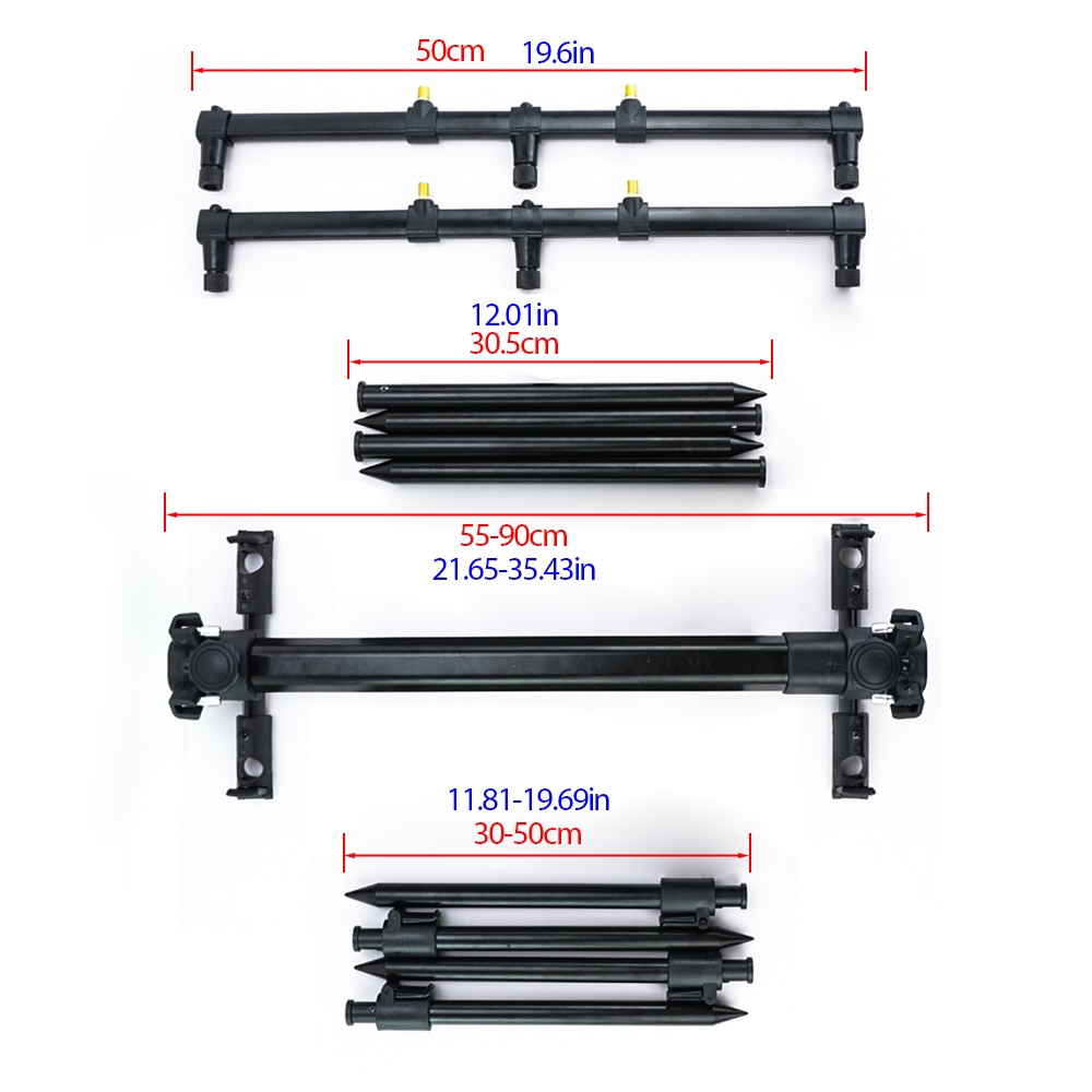 HIRISI Adjustable 3-Rod Carp F - đánh giá và giá Fishing Rod Pod