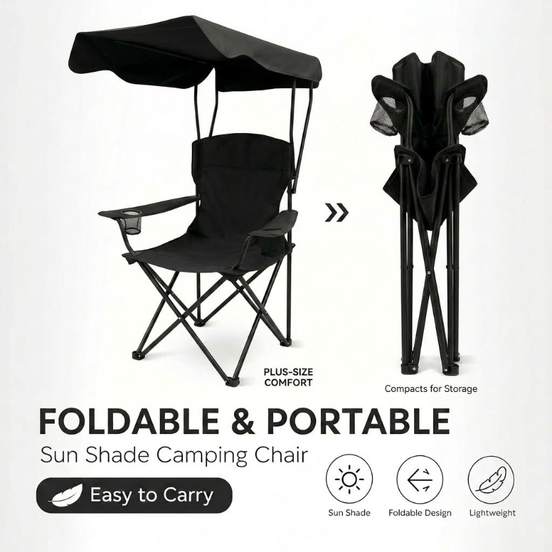 Outdoor Camping Chair With Awn - đánh giá và giá Fishing Equipment Usa
