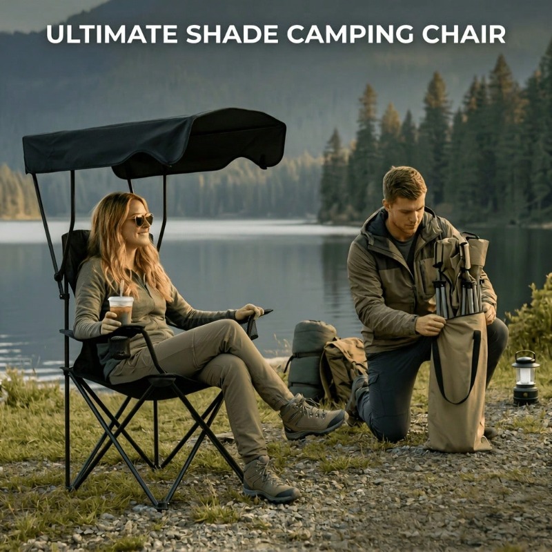 Outdoor Camping Chair With Awn - đánh giá và giá Fishing Equipment Usa