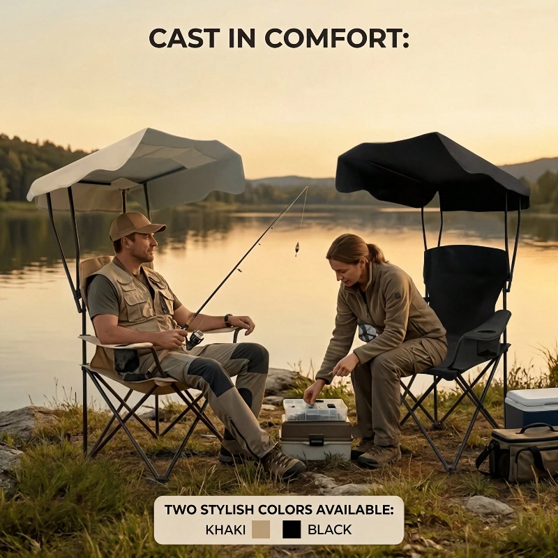 Outdoor Camping Chair With Awn - đánh giá và giá Fishing Equipment Usa