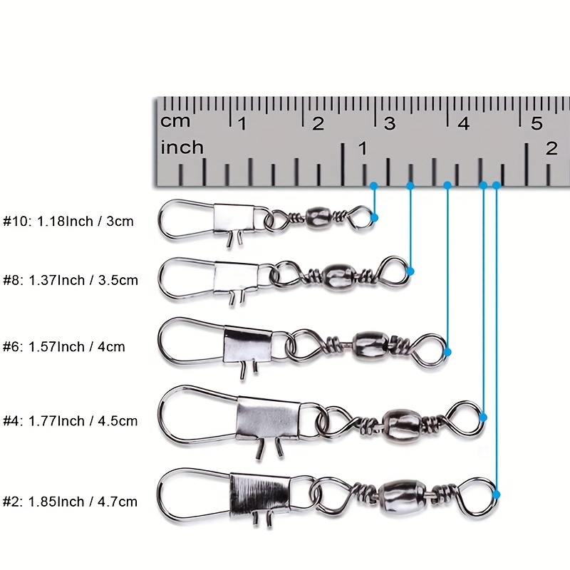 50/200pcs Barrel Snap Swivel F - đánh giá và giá Ice Fishing Tip Up